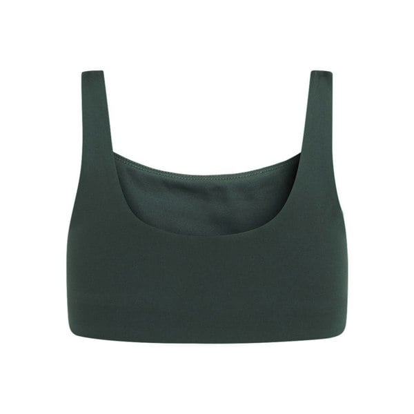 Girlfriend Collective Womens/Ladies Tommy Cropped Square Neck Bra - Moss