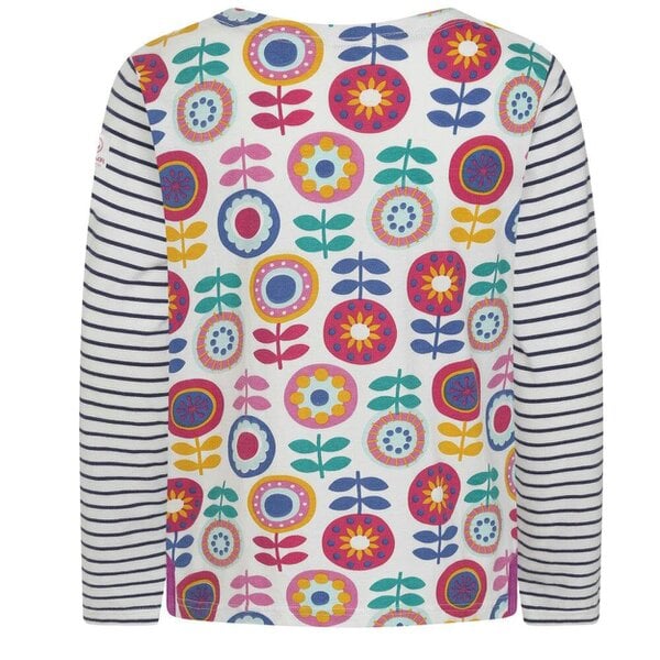 Lazy Jacks LJ97CP - Girls Patterned Breton Top - Kaleidoscope