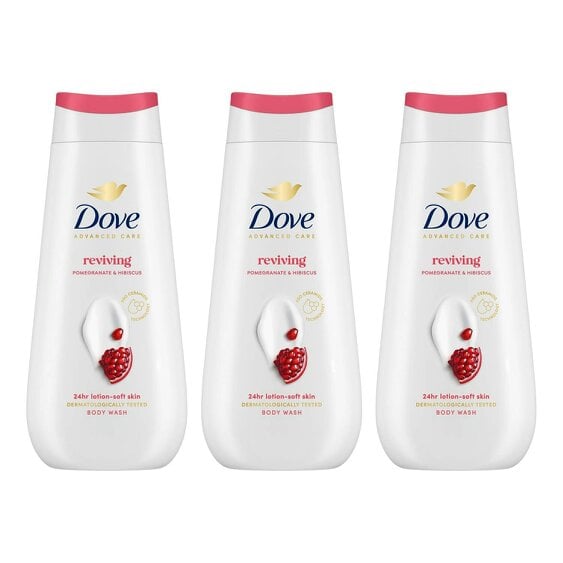 Dove Advanced Care Body Wash Reviving for 24Hrs Renewing Micromoisture, 3x225ml