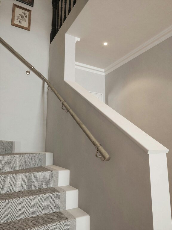 Handrails Direct Wappenbury Grey Straight Flight Handrail