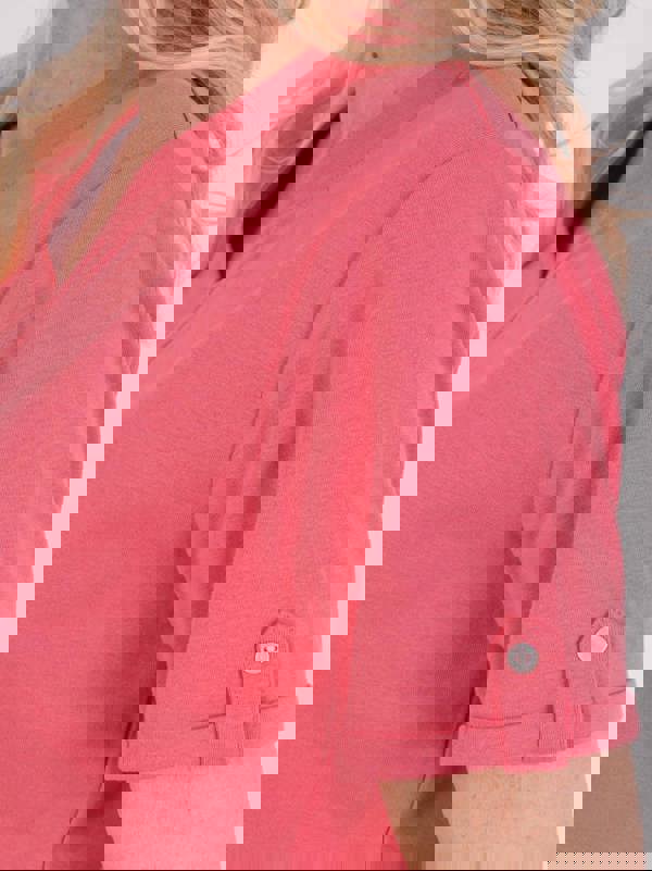 TIGI Pomegranate Notch Neck Top