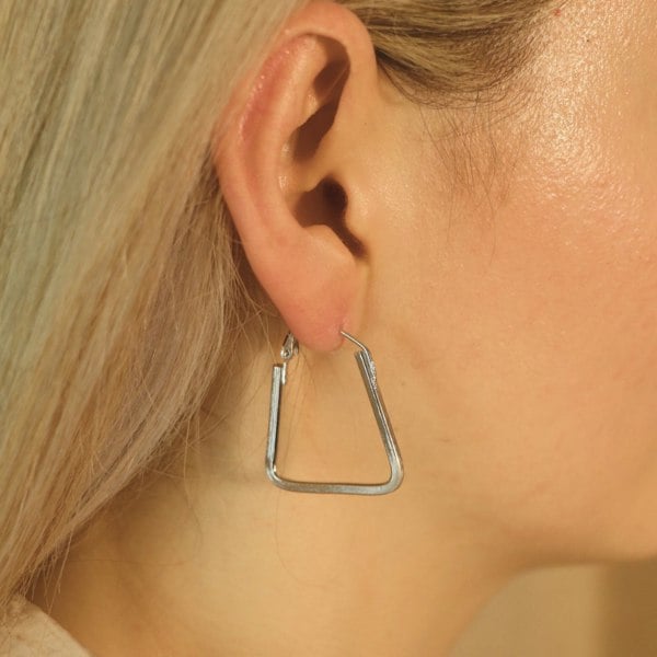 The Colourful Aura Small Triangle Summer Beach Dainty Hoop Earring