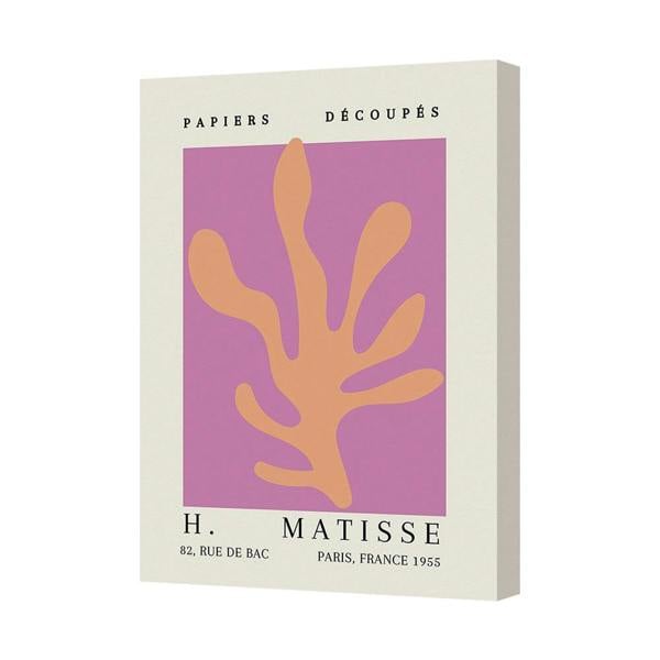 Benjamin Tate Design Matisse Inspired Decoupage Abstract Coral Canvas Art Print