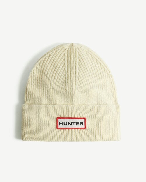 Hunter Acksley Ribbed Beanie - Antique White