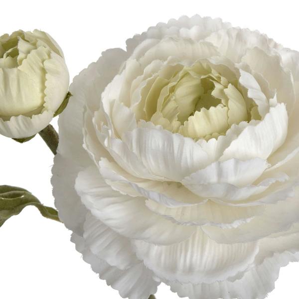 Wyld Haus Set of 3 Artificial Flowers White Ranunculus Spray