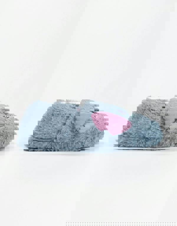 Lilo & Stitch Girls Blue Character Face Slip On Loafer Slippers