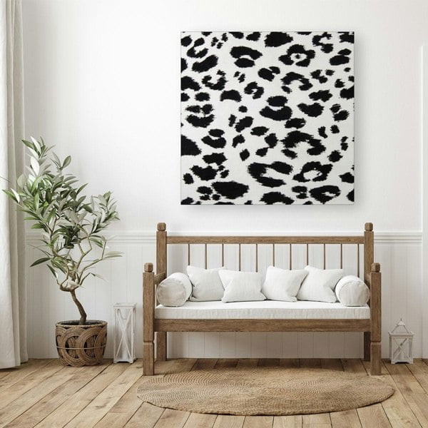 Warren Reed Black Leopard Print Canvas