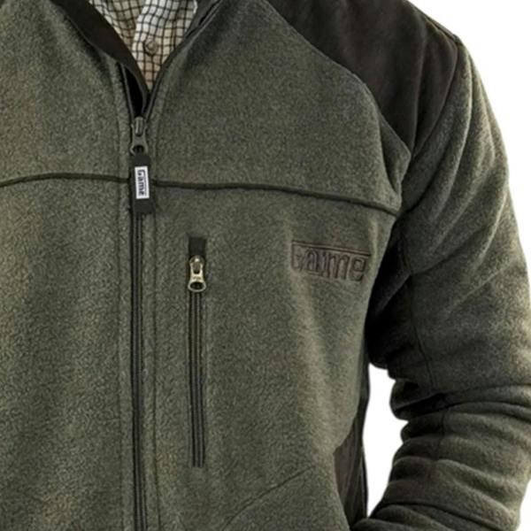 Soft brushed fleece fabric of the Game Berwick jacket, showing durable stitching and quality finish