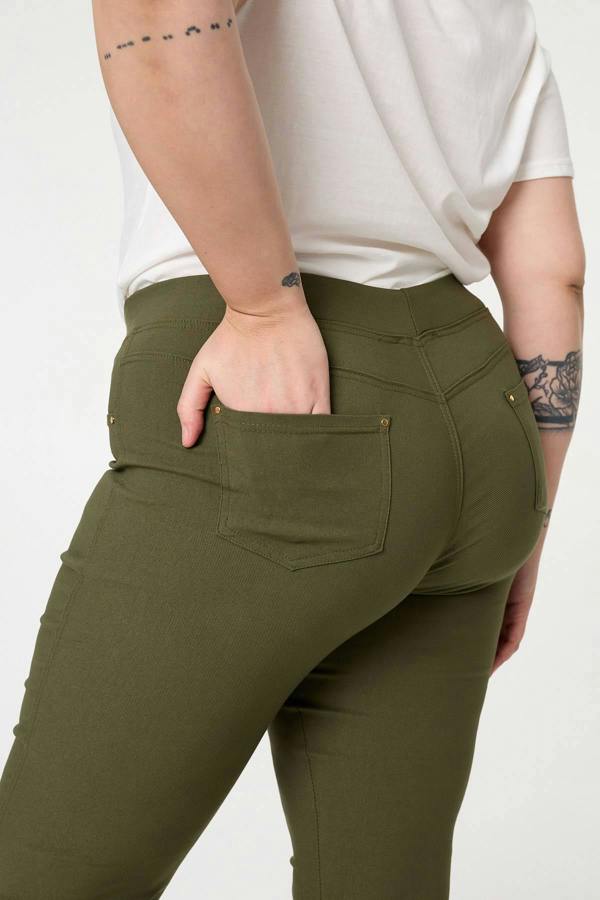 Khaki | Curve Stretchy High Waist Jeggings