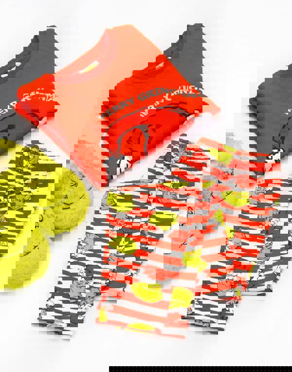 The Grinch Girls Red Character Long Sleeve Long Leg Pyjama Set