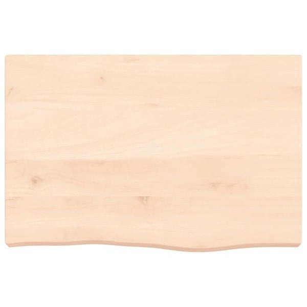 Berkfield Bathroom Countertop 60x40x6 cm Untreated Solid Wood