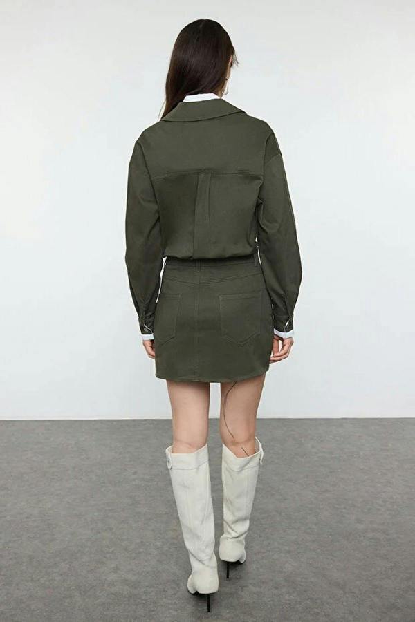 WOVCOR Plain Mini Woven Dress