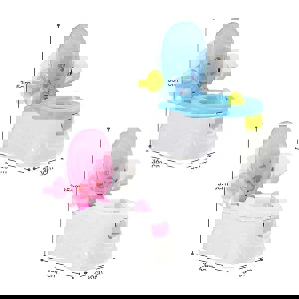 Dekko 3-in-1 Kids Potty Trainer Baby Toilet Traning Seat  Toddler Safety Chair