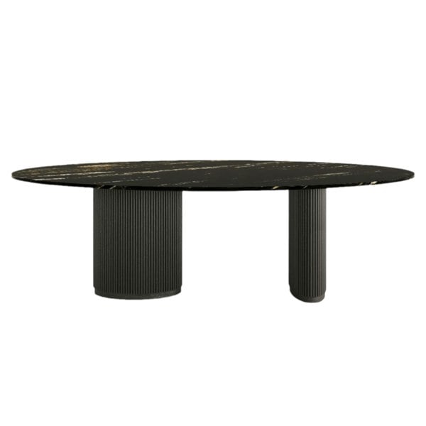 Lustre Luxury Natural Stone Top Dining Table – Elegant & Sophisticated - Option C