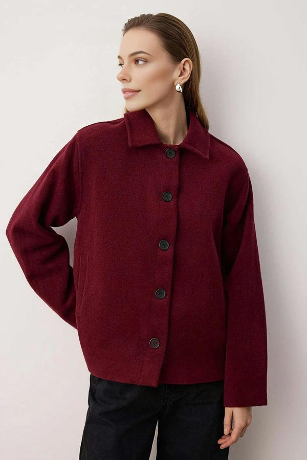 WOVCOR Regular Fit Cashmere Slim Jacket Coat