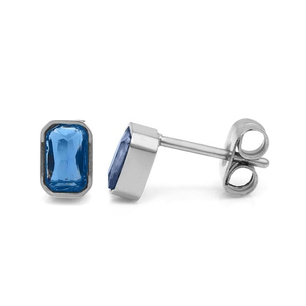 Say It With September Sapphire Birthstone Earrings - Silver Plated