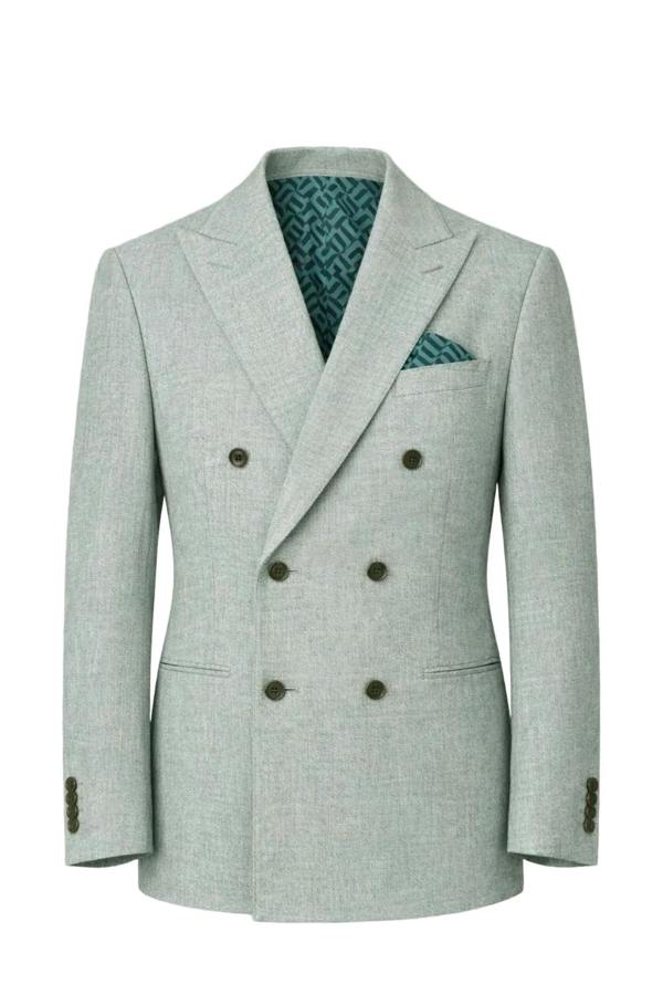 Harry Brown London Giacomo Slim Fit Double Breasted Suit Jacket