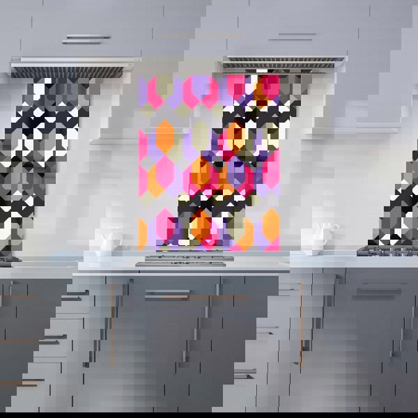 Warren Reed - Designer Coloured Abstract Pattern Kitchen Splashback