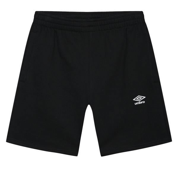 Umbro Mens Fleece Logo Casual Shorts - Black