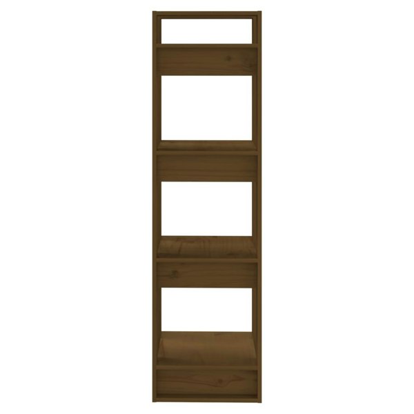 Berkfield Book Cabinet/Room Divider Honey Brown 41x35x125 cm Solid Wood