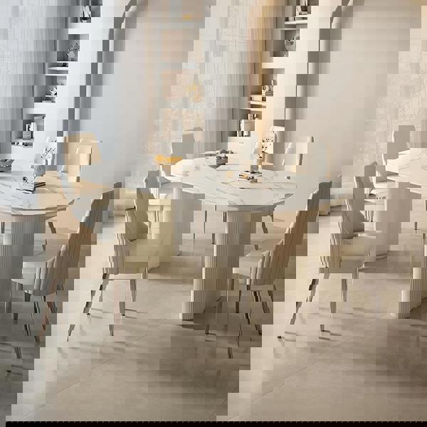 Weilai Concept Peru Oval Dining Table, White