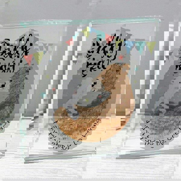 Personalised Memento Company Personalised Daddy Bear Crystal Token