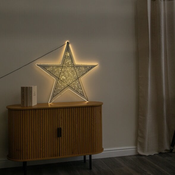 Samuel Alexander 80cm Light up Halo Christmas Star Decoration with Warm White LEDs