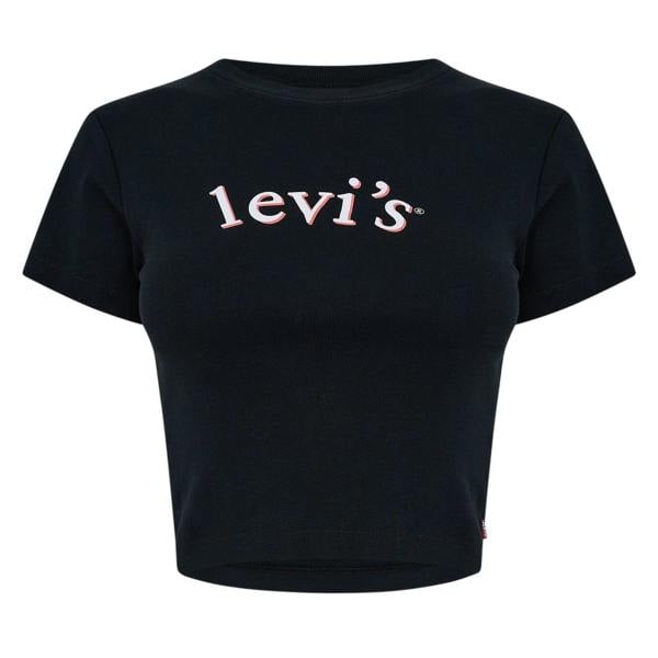 Levis Womens/Ladies Cropped T-Shirt - Black - 