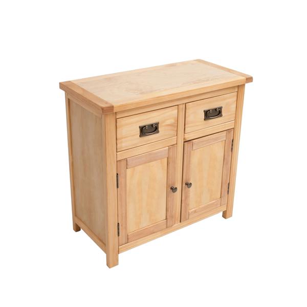 Cabinet Bits Lugo Waxed 2 Drawer 2 Door Sideboard Brass Drop Handle