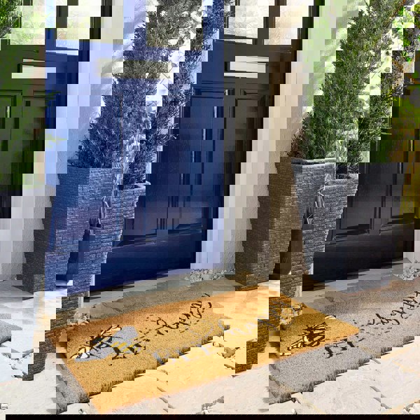 My Mat Printed Coir Bee Happy Doormat