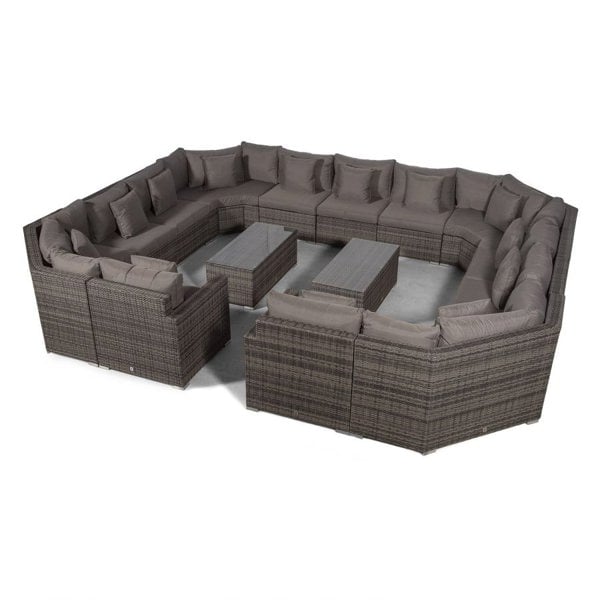 Giardino Santorini Modular 13 Seat Rattan Conversation Set With 2 Coffee Tables