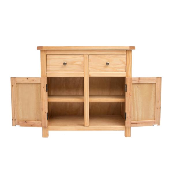 Cabinet Bits Lugo Waxed 2 Drawer 2 Door Sideboard Brass Knob