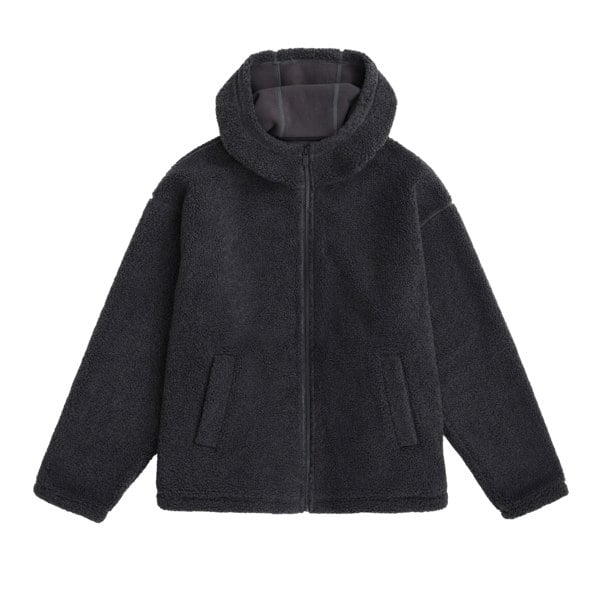 Animal Mens Waeys Borg Fleece Top - Charcoal