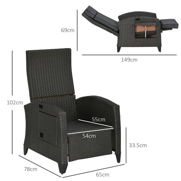 Rattan Recliner Chair