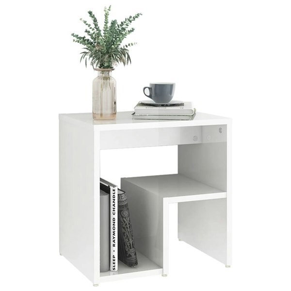 Berkfield Bed Cabinets 2 pcs High Gloss White 40x30x40 cm Engineered Wood