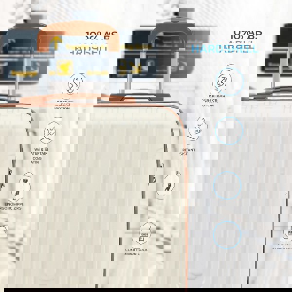 Flight Knight 55x40x20cm Cabin Carry Bag Hard Shell Suitcase TUI, Ryanair (Priority)