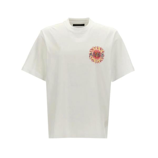 Amiri Sun Logo T-Shirt   in  White
