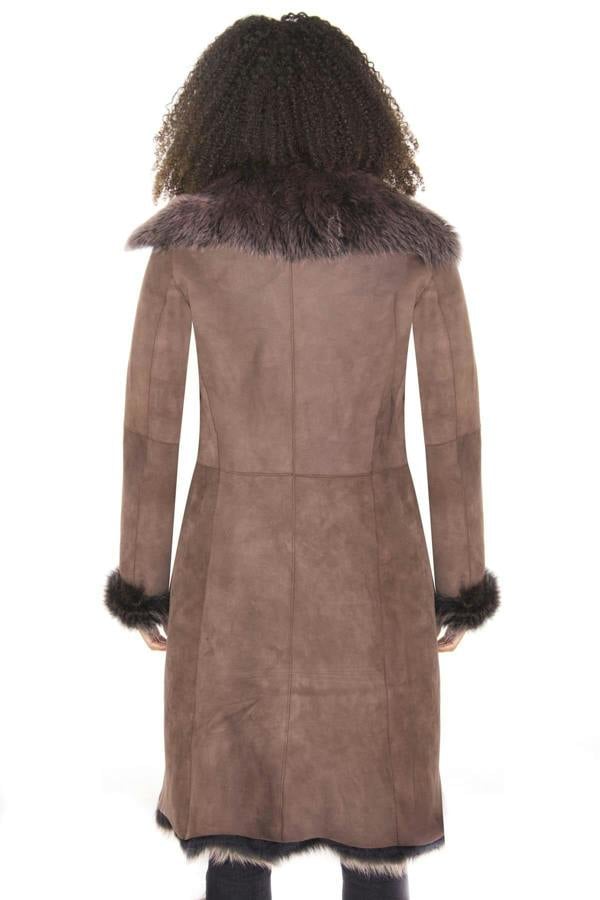 Infinity Leather Womens Toscana Sheepskin Suede Trench Coat-Rochester