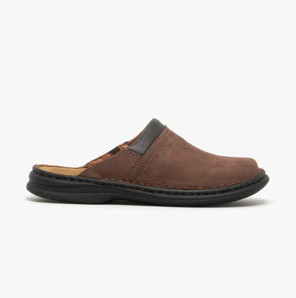 Josef Seibel MAX Mens Nubuck Leather Mule Clogs Brasil