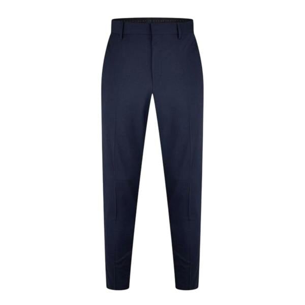 Hugo Mens Getlin Flex Pleated Slim Formal Trousers - Dark Blue - 
