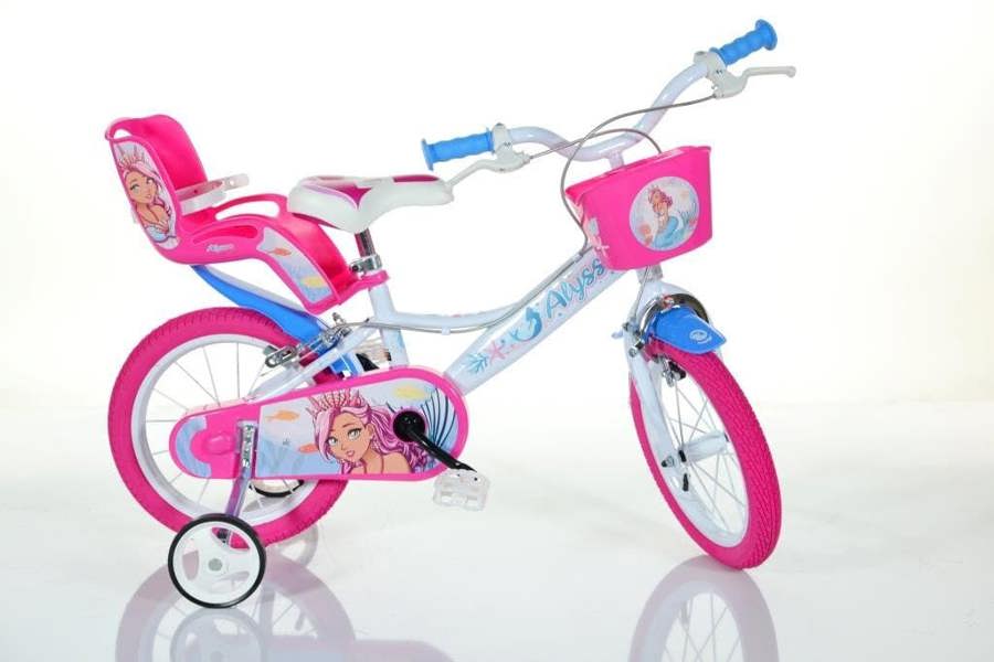 Dino Bikes Dino Alyssa 14" Kids Bike - White/Pink