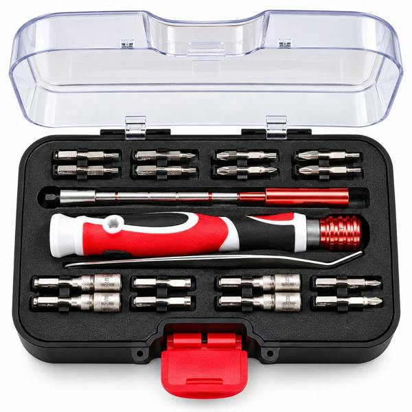 ATEK 19 Piece Precision Screwdriver Set Torx Phillips Hex Socket Electronics Repair Kit