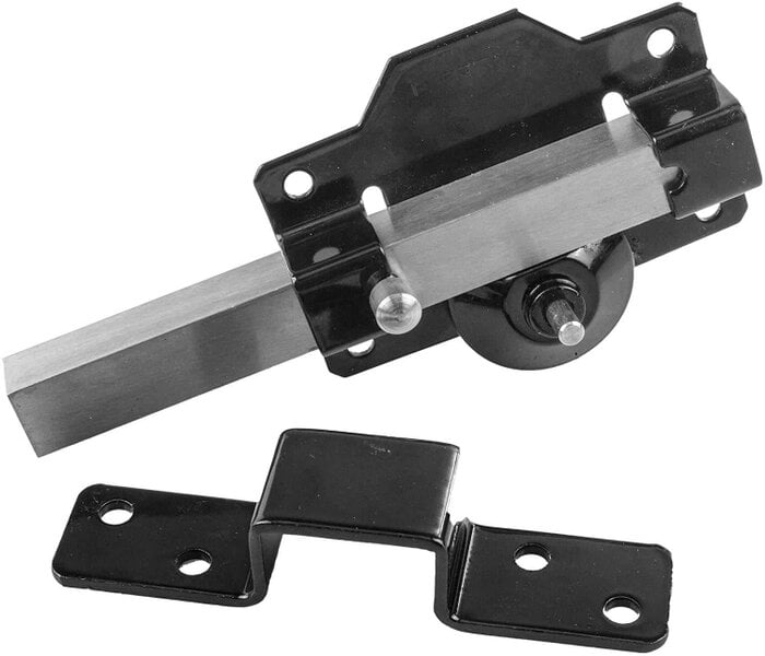 Haven Heritage 50mm Single Locking Long Throw Gate Cays Lock,Elongated Keep with Stainless Steel Bar
