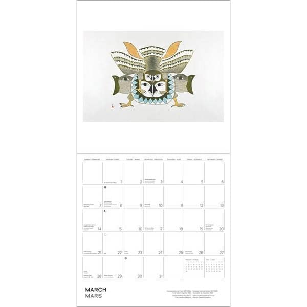 Inuit Art, Kenojuak Ashevak Calendar 2027, Wall Calendars, Month To View, Art, Gift