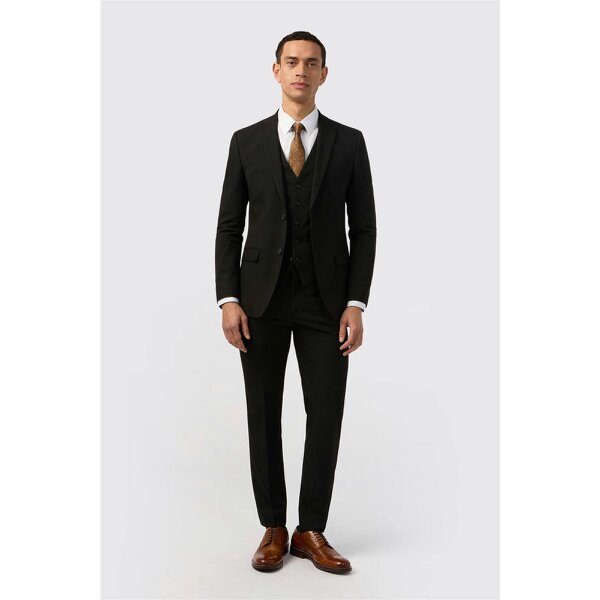 Limehaus Slim Fit Black Stretch Suit Jacket