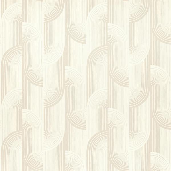 Grandeco Boutique Romaine Art Deco Luxury Weight Embossed Wallpaper, Ivory