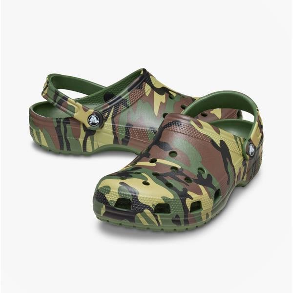 Crocs Crocs CLASSIC CAMOUFLAGE Unisex Adults Clogs Sandals Army Green/Multi