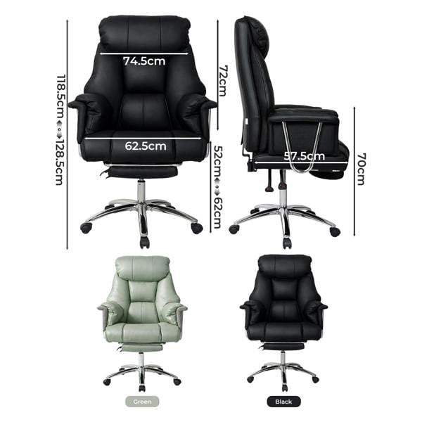 Levede Heavy Duty Executive Office Chair Leather with Pocket Spring Seat No Sagging