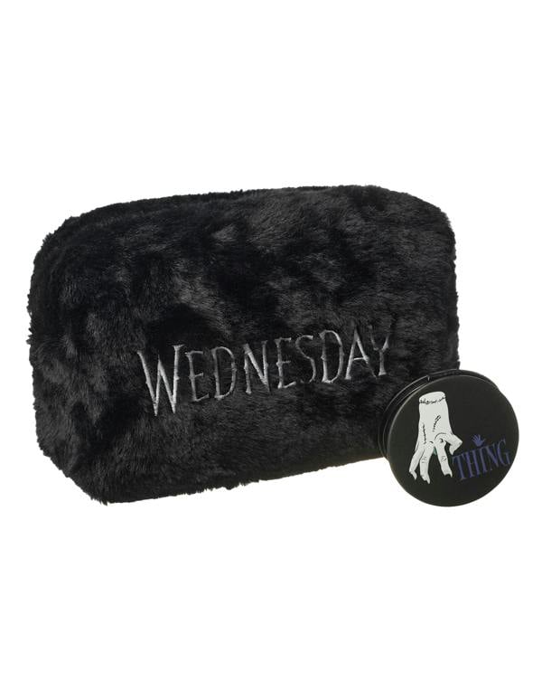 Wednesday Womens Black Logo Makeup Bag (One Size)
