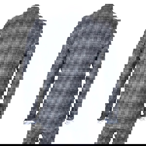 TruClothing TP-30 - Men's Grey Tweed Check 3 Piece Suit